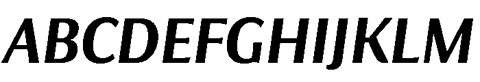 Collier Sans Extra Condensed Semi Bold Italic Font UPPERCASE