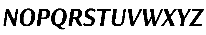 Collier Sans Extra Condensed Semi Bold Italic Font UPPERCASE