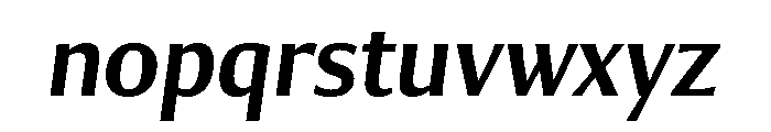 Collier Sans Extra Condensed Semi Bold Italic Font LOWERCASE