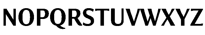 Collier Sans Extra Condensed Semi Bold Font UPPERCASE