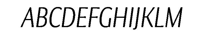 Collier Sans Extra Condensed Thin Italic Font UPPERCASE