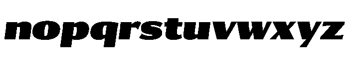 Collier Sans Extra Condensed Ultra Italic Font LOWERCASE