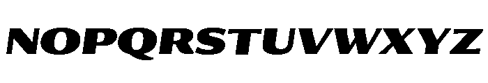 Collier Sans Extra Extended Black Italic Font UPPERCASE