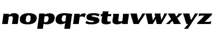 Collier Sans Extra Extended Black Italic Font LOWERCASE