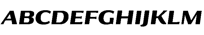 Collier Sans Extra Extended Bold Italic Font UPPERCASE