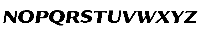 Collier Sans Extra Extended Bold Italic Font UPPERCASE