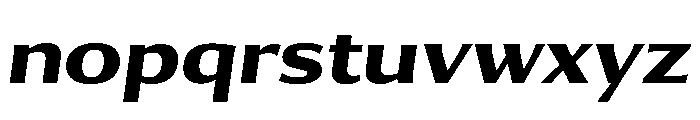 Collier Sans Extra Extended Bold Italic Font LOWERCASE