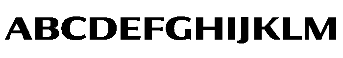 Collier Sans Extra Extended Bold Font UPPERCASE