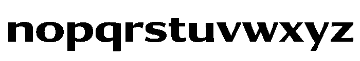 Collier Sans Extra Extended Bold Font LOWERCASE