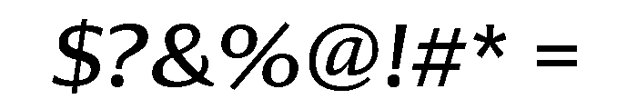 Collier Sans Extra Extended Book Italic Font OTHER CHARS