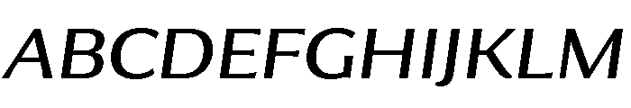 Collier Sans Extra Extended Book Italic Font UPPERCASE
