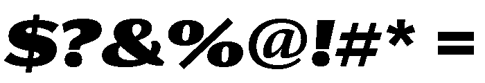 Collier Sans Extra Extended Extra Black Italic Font OTHER CHARS
