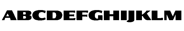 Collier Sans Extra Extended Extra Black Font UPPERCASE