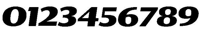 Collier Sans Extra Extended Extra Bold Italic Font OTHER CHARS