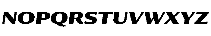 Collier Sans Extra Extended Extra Bold Italic Font UPPERCASE