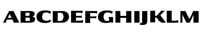 Collier Sans Extra Extended Extra Bold Font UPPERCASE