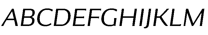Collier Sans Extra Extended Extra Light Italic Font UPPERCASE