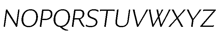 Collier Sans Extra Extended Extra Thin Italic Font UPPERCASE