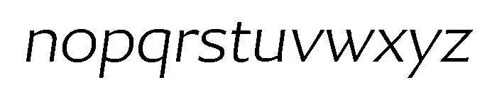 Collier Sans Extra Extended Extra Thin Italic Font LOWERCASE