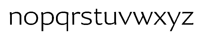 Collier Sans Extra Extended Extra Thin Font LOWERCASE