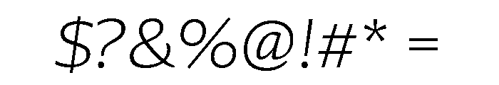 Collier Sans Extra Extended Hairline Italic Font OTHER CHARS