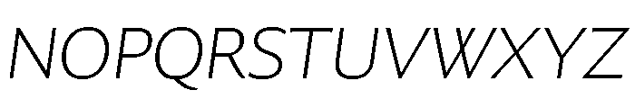 Collier Sans Extra Extended Hairline Italic Font UPPERCASE