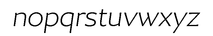Collier Sans Extra Extended Hairline Italic Font LOWERCASE