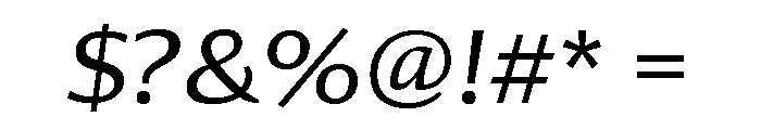 Collier Sans Extra Extended Light Italic Font OTHER CHARS
