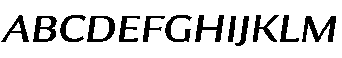 Collier Sans Extra Extended Regular Italic Font UPPERCASE