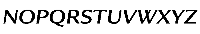 Collier Sans Extra Extended Regular Italic Font UPPERCASE