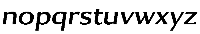 Collier Sans Extra Extended Regular Italic Font LOWERCASE