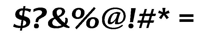 Collier Sans Extra Extended Semi Bold Italic Font OTHER CHARS