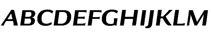 Collier Sans Extra Extended Semi Bold Italic Font UPPERCASE