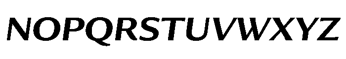 Collier Sans Extra Extended Semi Bold Italic Font UPPERCASE