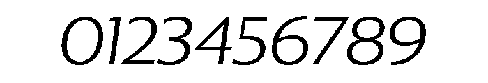 Collier Sans Extra Extended Thin Italic Font OTHER CHARS