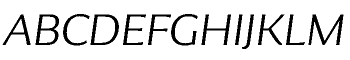Collier Sans Extra Extended Thin Italic Font UPPERCASE