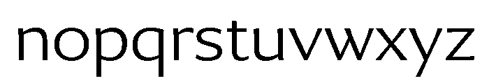 Collier Sans Extra Extended Thin Font LOWERCASE