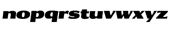 Collier Sans Extra Extended Ultra Italic Font LOWERCASE