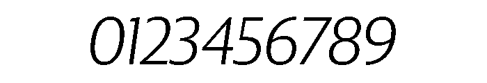 Collier Sans Extra Thin Italic Font OTHER CHARS