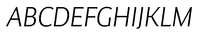 Collier Sans Extra Thin Italic Font UPPERCASE