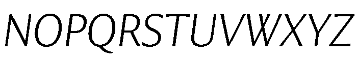 Collier Sans Extra Thin Italic Font UPPERCASE