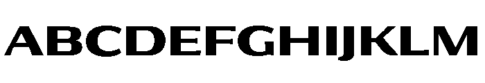 Collier Sans Extra Wide Bold Font UPPERCASE