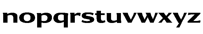 Collier Sans Extra Wide Bold Font LOWERCASE