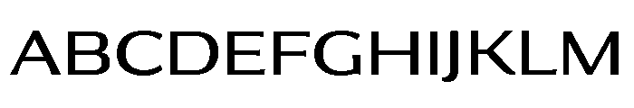 Collier Sans Extra Wide Book Font UPPERCASE