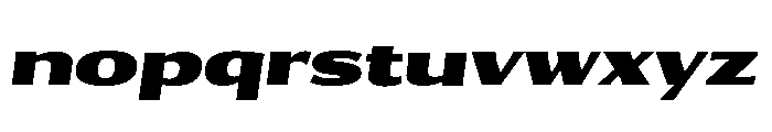 Collier Sans Extra Wide Extra Black Italic Font LOWERCASE