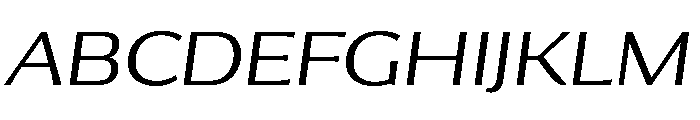 Collier Sans Extra Wide Extra Light Italic Font UPPERCASE