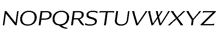 Collier Sans Extra Wide Extra Light Italic Font UPPERCASE