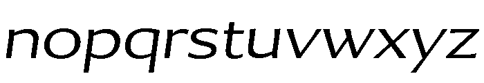 Collier Sans Extra Wide Extra Light Italic Font LOWERCASE