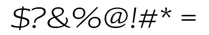Collier Sans Extra Wide Extra Thin Italic Font OTHER CHARS