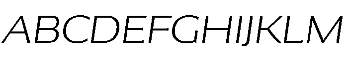 Collier Sans Extra Wide Extra Thin Italic Font UPPERCASE